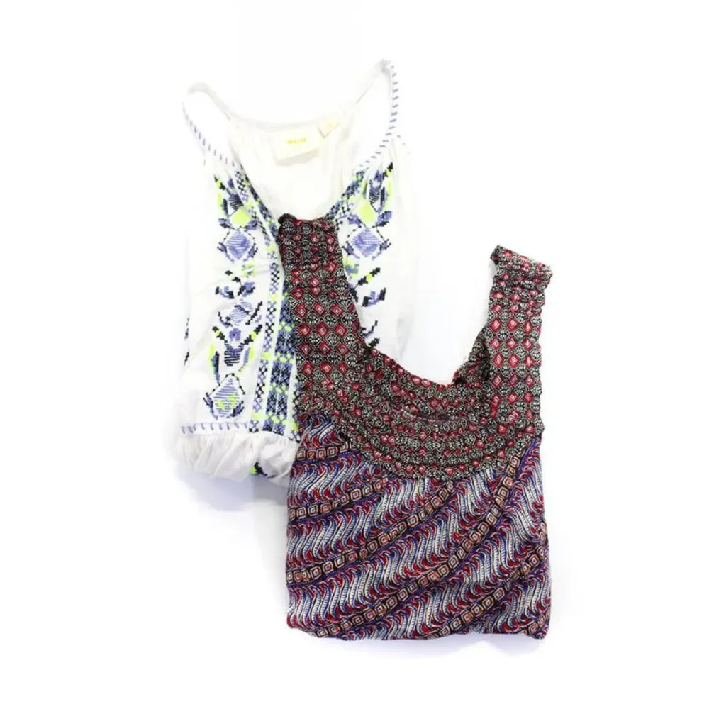 Anthropologie Maeve Womens Tank Tops Multi Colored Size Extra Small Lot 2